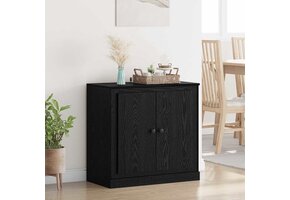 vidaXL Dressoir Zwart Eiken - 70x35.5x67.5 cm - 35% Korting!