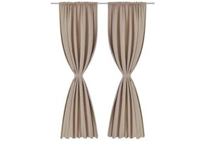 vidaXL Gordijnen crème 135x245 cm | 71% Korting