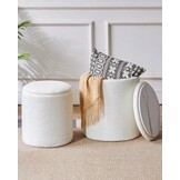 IBUYKE Ottomaanse Set (2x) met Opslag - Wit - 37% Korting