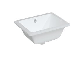 vidaXL Rechthoekige Wastafel - 39x30x18,5cm Keramiek Wit - 76% Korting!
