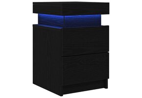 vidaXL Nachtkastje Zwart Eiken - 41% Korting!