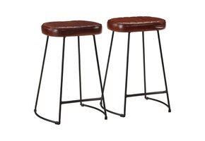 vidaXL Barkrukken (2 st.) - 41x29x62 cm Donkerbruin - 60% Korting!