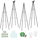 4x Tuin Obelisk Plantenrek - Klimhulp Set (1.2m) - 37% Korting!