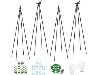 4x Tuin Obelisk Plantenrek - Klimhulp Set (1.2m) - 37% Korting!