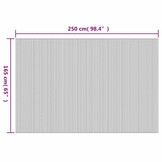 vidaXL Kamerscherm Bamboe Grijs - 250x165 cm | 41% Korting!