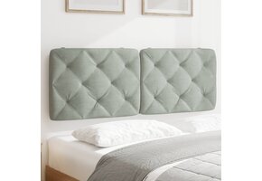 vidaXL Hoofdbordkussen 140 cm Velvet Lichtgrijs - 41% Korting!