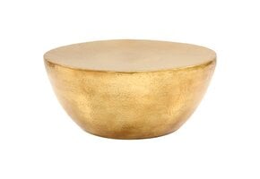 vidaXL Salontafel 70x30 cm | Gehamerd Aluminium Messing | 41% Korting