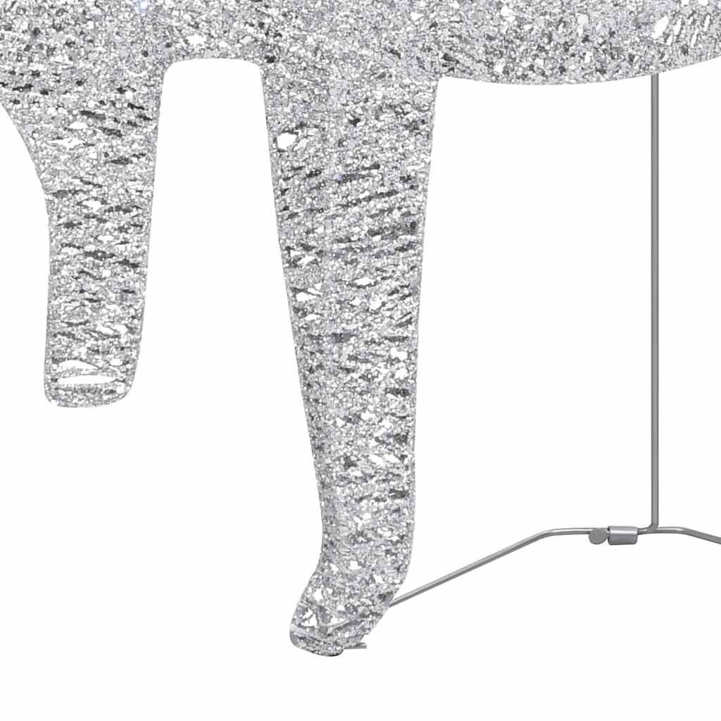 vidaXL Kerstdecoratie Rendieren & Slee 60 LED's Zilverkleurig (53% Korting)