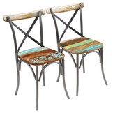 vidaXL Eetkamerstoelen 2 st massief gerecycled hout - 67% Korting