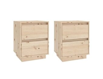 vidaXL Nachtkastjes (2 stuks) - 60% Korting - Massief Grenenhout 40x35x50 cm