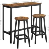 VASAGLE Bar Set met 2 Krukken - Industrieel Design - 55% Korting