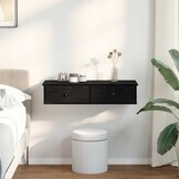 vidaXL Wandschap met lades 80x31x17 cm Zwart - 55% Korting!