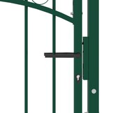 vidaXL Poort met speerpunten (35% korting) - Staal Groen 100x175 cm