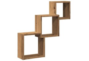 vidaXL Wandplank Kubus Set - Bewerkt Hout, Artisanaal Eiken - 30% Korting!