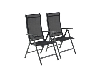 SONGMICS Tuinstoelen Set (2) - Verstelbaar, Aluminium - 35% Korting