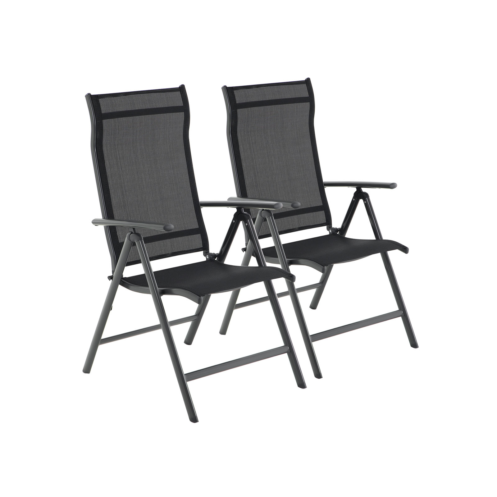 SONGMICS Tuinstoelen Set (2) - Verstelbaar, Aluminium - 35% Korting