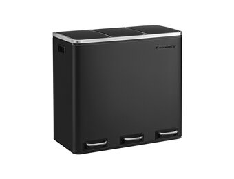 SONGMICS 3-Delige Keukenemmer - 3x18L, Zwart - 35% Korting