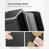 SONGMICS 3-Delige Keukenemmer - 3x18L, Zwart - 35% Korting