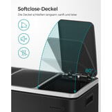 SONGMICS 3-Delige Keukenemmer - 3x18L, Zwart - 35% Korting