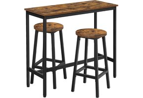 VASAGLE Bar Table Set - 35% Korting | Incl. 2 Barkrukken | Industrieel Design