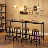 VASAGLE Bar Table Set - 35% Korting | Incl. 2 Barkrukken | Industrieel Design