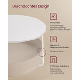 VASAGLE Ronde Salontafel met Opbergruimte - 35% Korting!