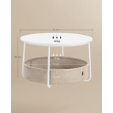 VASAGLE Ronde Salontafel met Opbergruimte - 35% Korting!