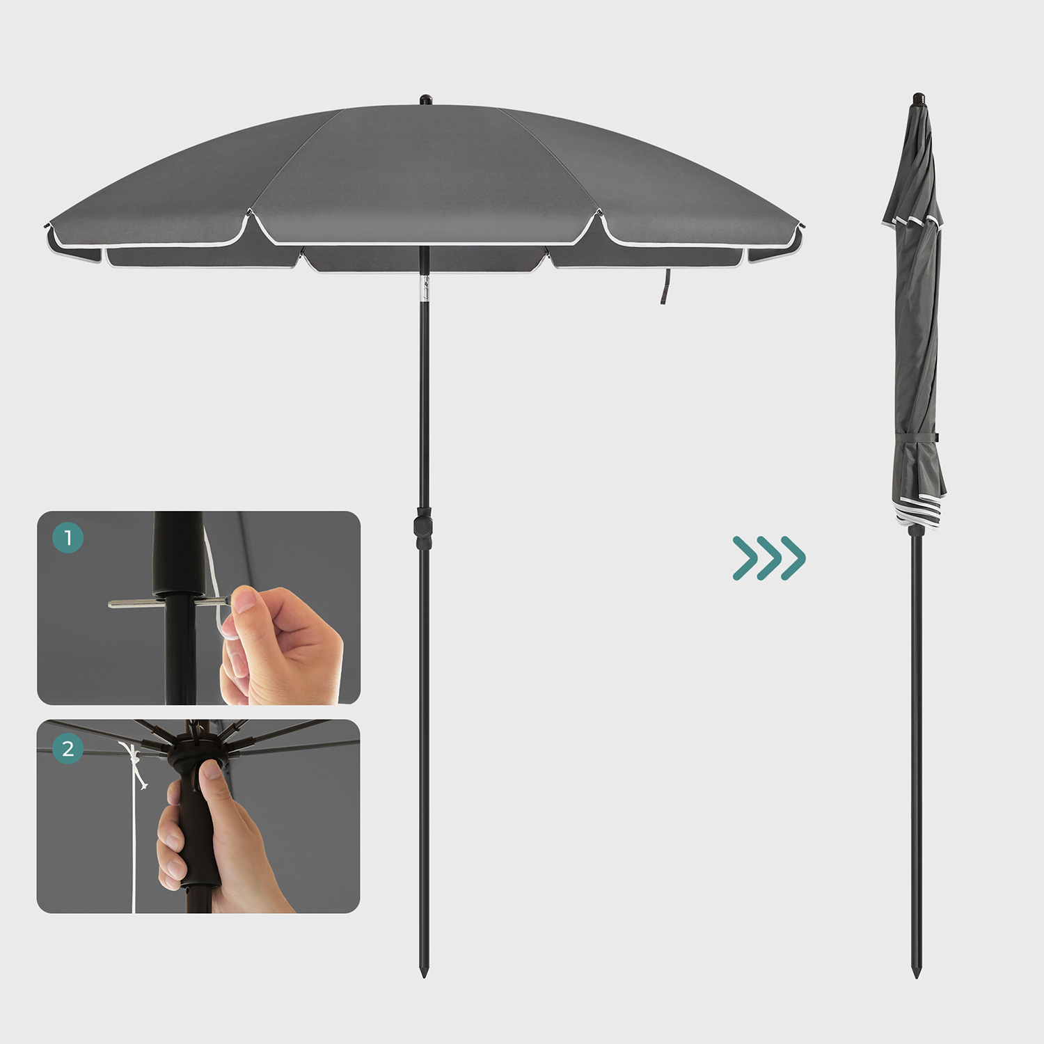 SONGMICS Parasol 1.6m UV-bescherming - 35% Korting!