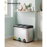 SONGMICS 45L Pedal Bin - Afvalscheiding - 55% Korting!