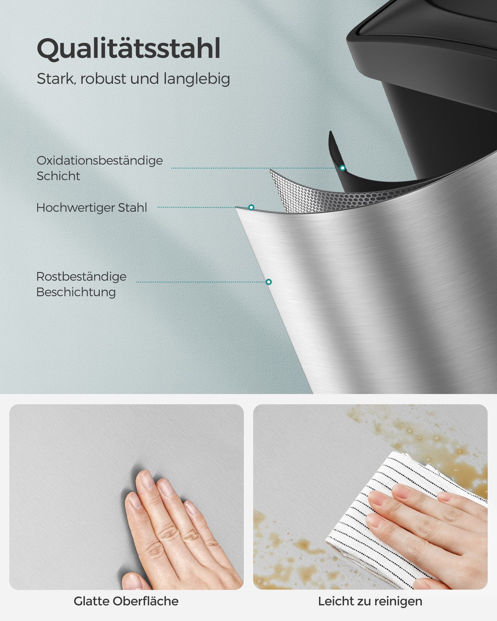 SONGMICS 45L Pedal Bin - Afvalscheiding - 55% Korting!