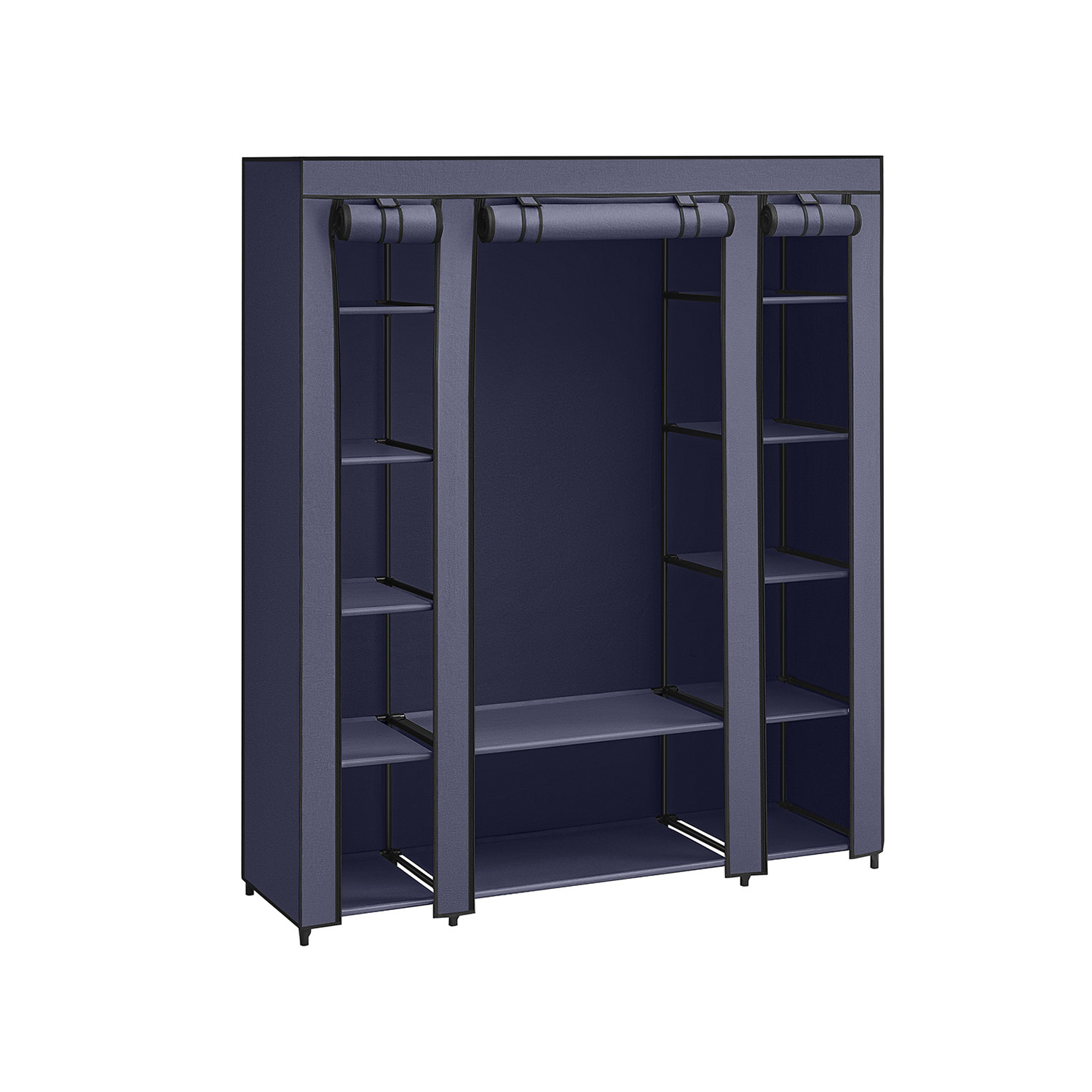 SONGMICS Stoffen Kledingkast - 45x150x175 cm - Navy Blue - 30% Korting!