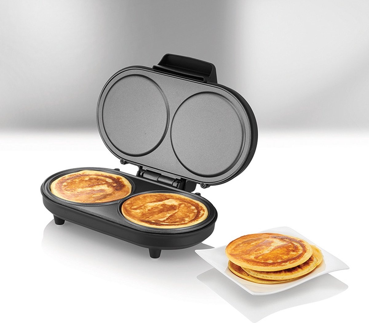 Unold 48165 Dubbele Pancakemaker Zwart/RVS - 59% Korting!