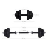 SONGMICS 2-in-1 Dumbbells 30kg Set - 35% Korting!