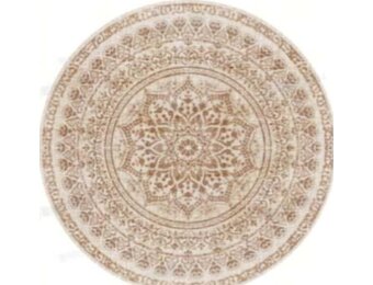 SONGMICS Ronde Vloerkleed 120cm Cappuccino Beige - 35% Korting!