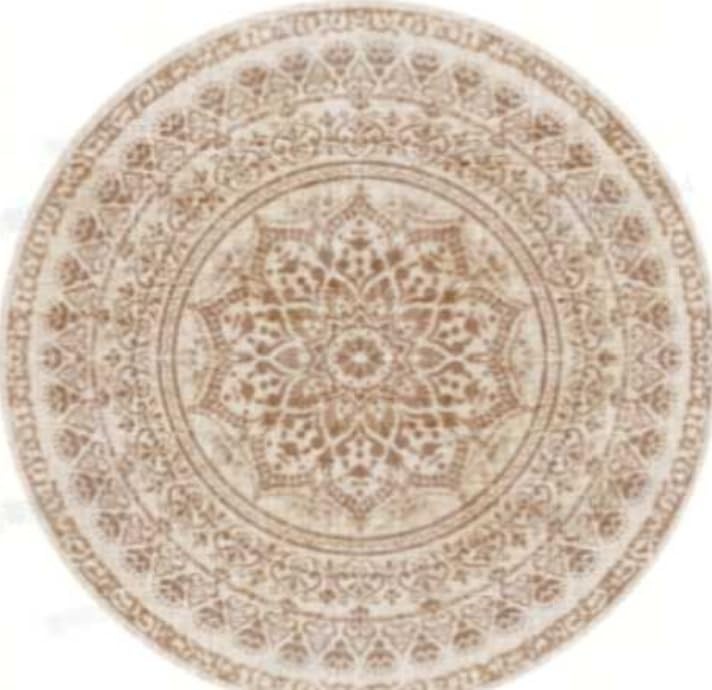 SONGMICS Ronde Vloerkleed 120cm Cappuccino Beige - 35% Korting!