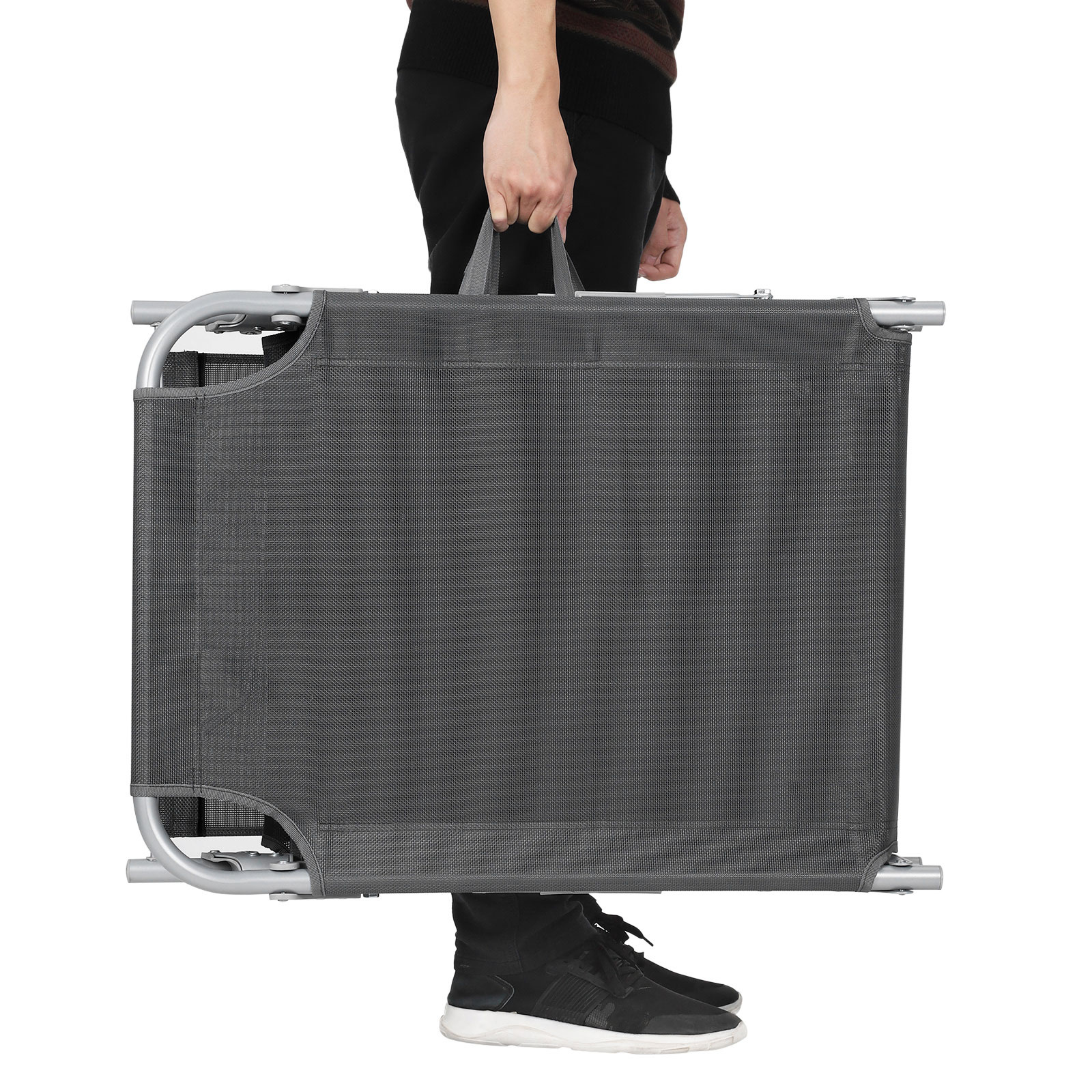 SONGMICS Sun Lounger – Verstelbaar, inklapbaar, met zonnescherm – 55% Korting