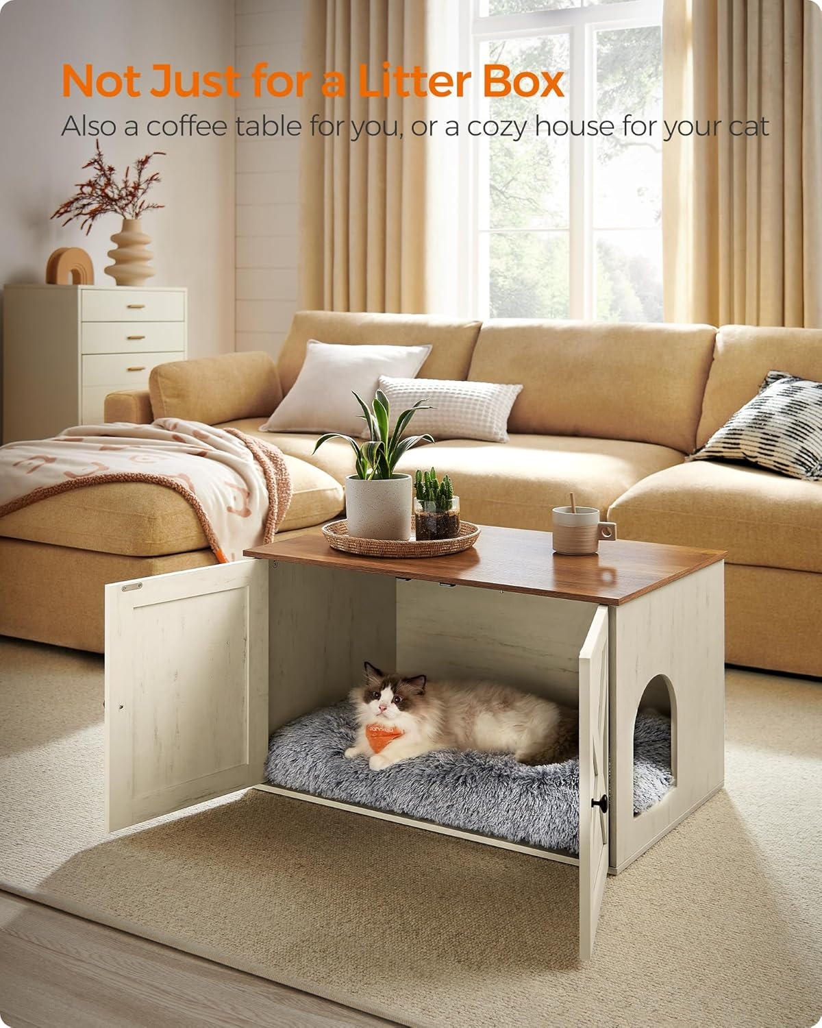 Stijlvolle Kattenbakombouw: 35% Korting - Snel op te zetten!