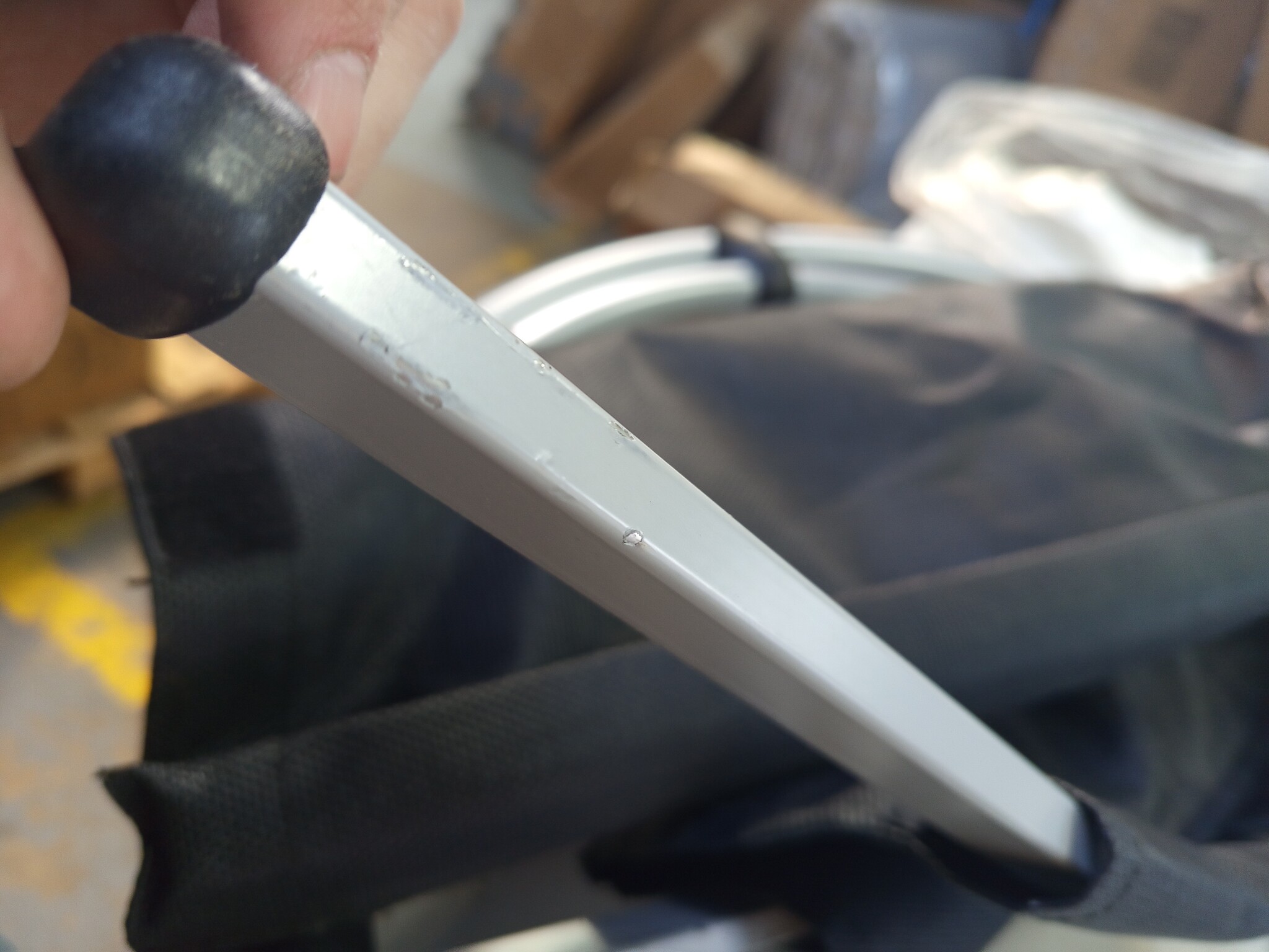 vidaXL Ligbed Geometrisch Zwart/Grijs Staal - Nu met 60% Korting!