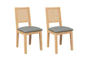 vidaXL Eetkamerstoelen 2 stuks Massief Hout - 30% Korting!