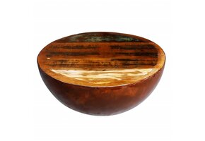 vidaXL Salontafel Gerecycled Hout & Staal | 64% Korting