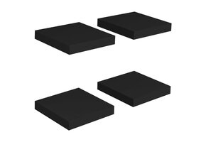vidaXL Zwevende Wandschappen MDF Zwart (4 stuks) - 47% Korting!