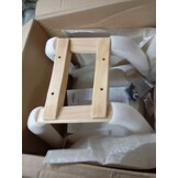 vidaXL Eetkamerstoel gebogen hout en kunstleer crèmekleurig