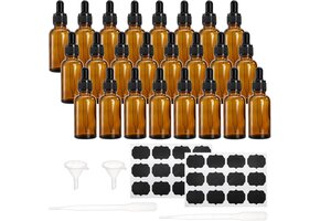 Lawei 24x30ml Barnsteen Glazen Druppelflesjes | 37% Korting!