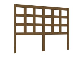 vidaXL Hoofdbord 125,5x4x100 cm massief grenenhout honingbruin