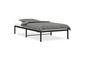 vidaXL Bedframe metaal zwart 107x203 cm