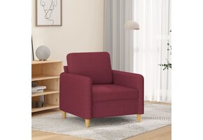 vidaXL Fauteuil 60 cm stof wijnrood