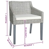 vidaXL Eetkamerstoelen (2 st) Natuurlijk Rattan - 47% Korting!