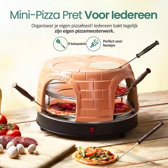 Emerio Pizzarette Origineel - 35% Korting! - 8 Persoons Pizza Oven