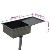 vidaXL RVS Zwarte Gootsteen met Afdruipblad - 43% Korting!