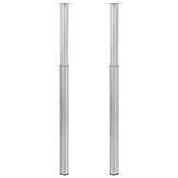 Tafelpoten Telescopisch Geborsteld Nikkel 710-1100mm (2 st) - 60% Korting!